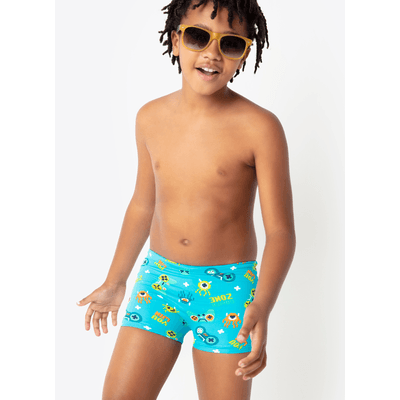 Sunga Boxer com Proteção Solar Menino Games
