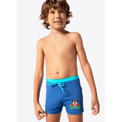 Sunga Boxer com Proteção Solar Menino Tigre Roar