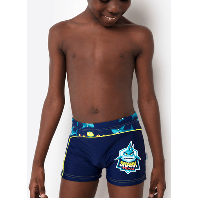 Sunga Boxer com Proteção Solar Menino Tubarão Gamer