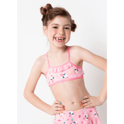 Biquíni com Proteção Solar Bebê Menina Lhama Secrets