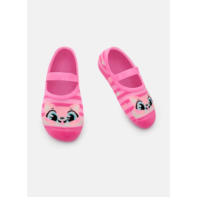 Meia Sapatilha Antiderrapante Menina Pets
