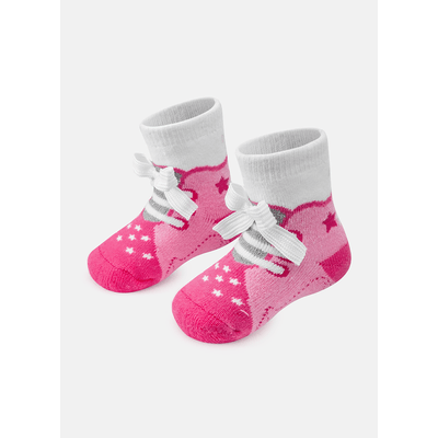 Meia Cano Médio Bebê Menina Tênis Rosa