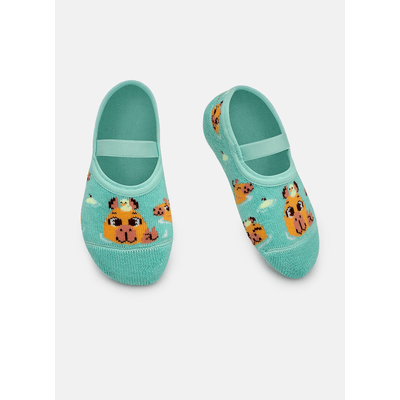 Meia Sapatilha Antiderrapante Teen Unissex Capivara Vibes