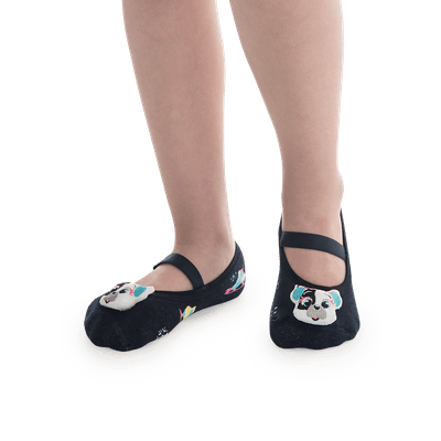 Meia Sapatilha Antiderrapante com Aplique de LED Menina Patins
