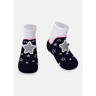 Meia Cano Médio Bebê Menina Estrela