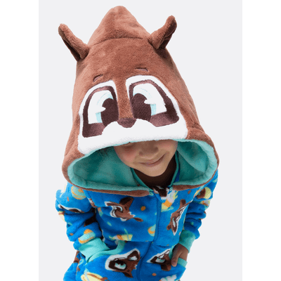 Macacão Manga Longa Soft Menino Guaxinim Chocolate