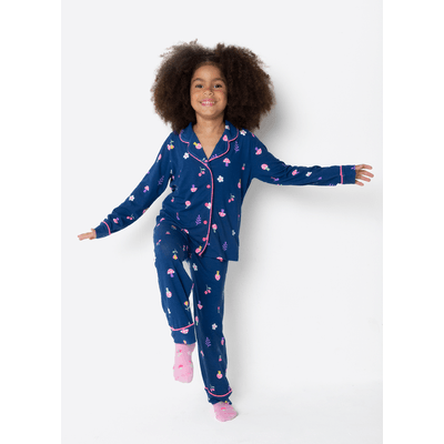 Pijama Manga Longa Viscolycra Menina Unicórnio Encantada