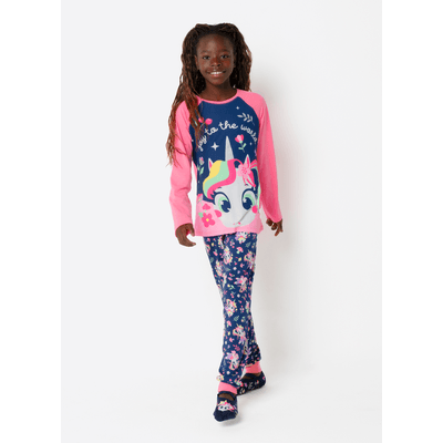 Pijama Manga Longa Viscolycra Menina Teen Unicórnio Encantada