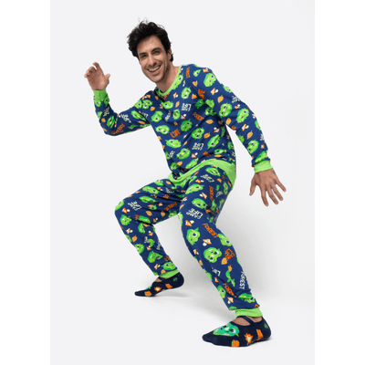 Pijama Manga Longa Moletinho Masculino Dragão Camping