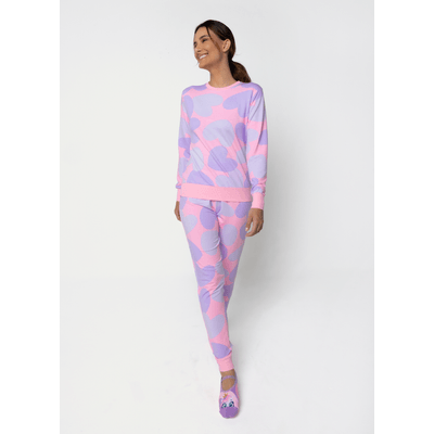 Pijama Manga Longa Moletinho Feminino Unicórnio Diamante