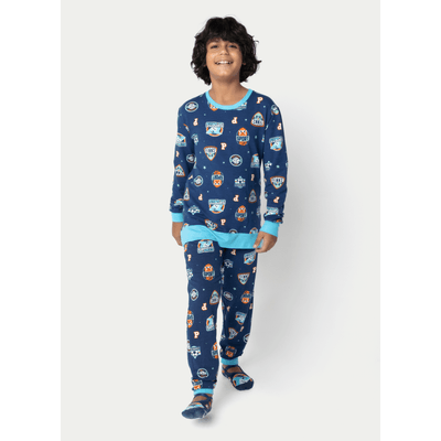 Pijama Manga Longa Moletinho Menino Teen Tubarão Futebol