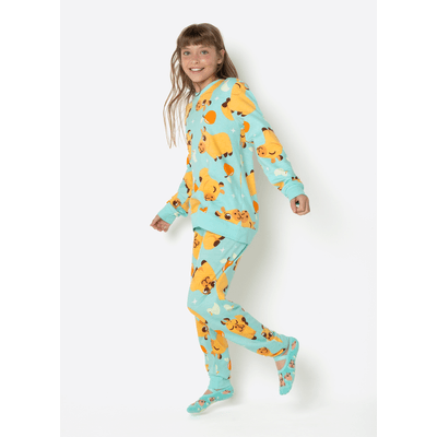 Pijama Manga Longa Moletinho Teen Unissex Capivara Vibes