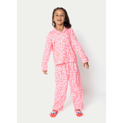 Pijama Manga Longa Viscolycra Menina Gata Cereja