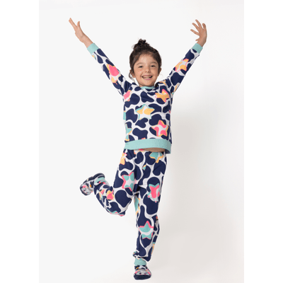 Pijama Manga Longa Moletinho Menina Vaca Moosic