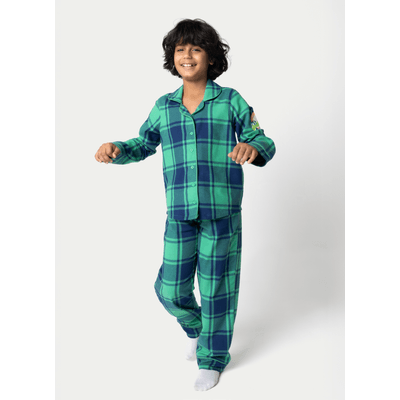 Pijama Manga Longa Flanela Teen Unissex Dino Astronauta
