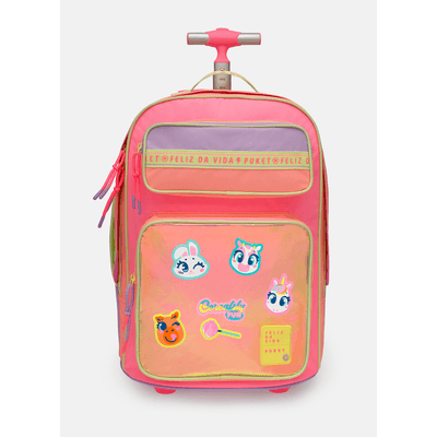 Mochila com Rodinha Grande Color Block