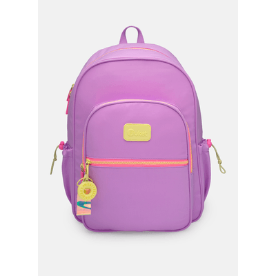 Mochila Costas Média Lilás e Amarelo